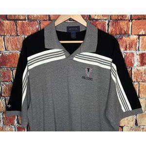 Atlanta Falcons ATL NFL Football Men’s XL Gray Black Short Sleeve Polo Shirt